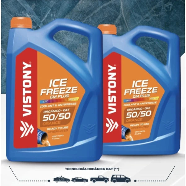 REFRIGERANTE ICE FREEZE GM PLUS 50/50 NARANJO 1 GAL - VISTONY